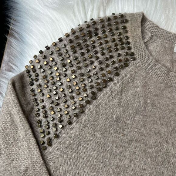 Halogen Embellished Shoulder Cashmere Sweater Size XS - Picture 9 of 16
